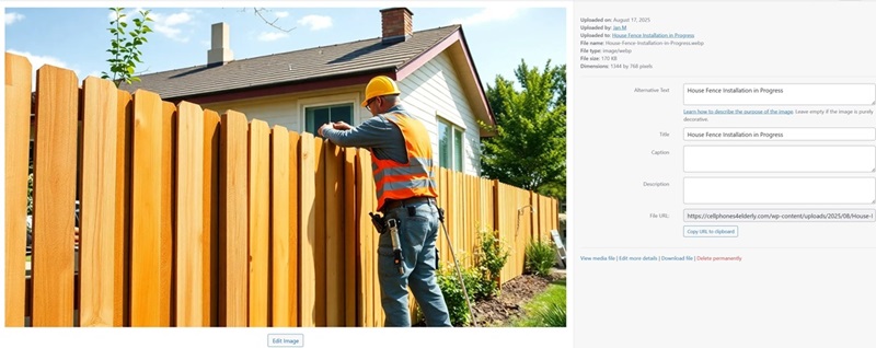 House Fence Installation in Progress