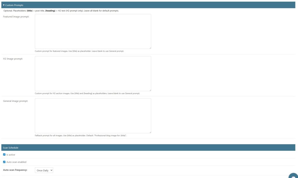 WordPress Image Generator with Custom Prompts and Alt Text