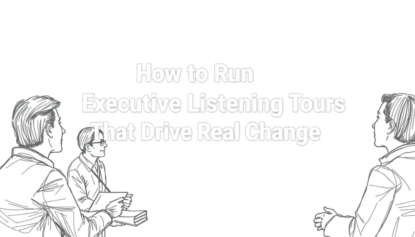 HOW TO RUN EXECUTIVE LISTENING TOURS THAT DRIVE REAL CHANGE